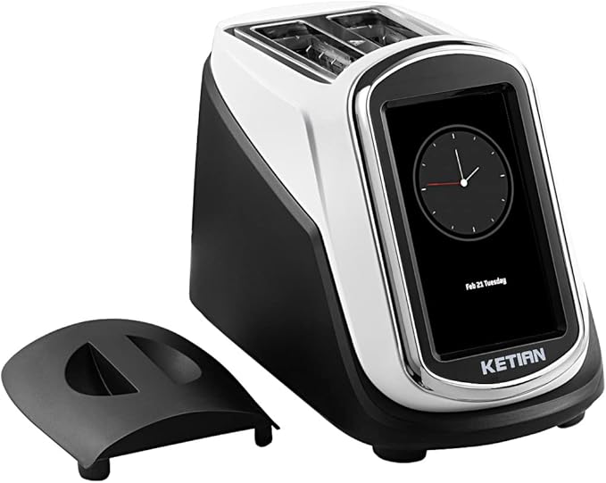 2 Slice Touchscreen Toaster, 2 Wide Slots, Smart Bread Toaster
