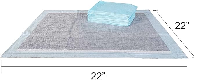 BV Charcoal Puppy Pads 100 Count 22"x22" - Leak-Proof Pee Pads for Dogs with 6-Layer Absorbent Design & Built-in Attractant - Dog Pad with Charcoal for Odor Control, Perfect for Puppies & Senior Dogs