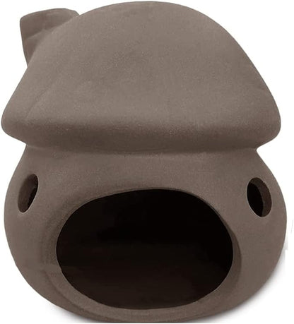 Saim Aquarium Mushroom House Decorations, Ceramic Fish Tank Cave Hideaway Small Fish Shrimp Breeding Cave Fish Tank Landscape Decor for Territorial Fish Shrimp to Rest and Breed, Hiding - Brown