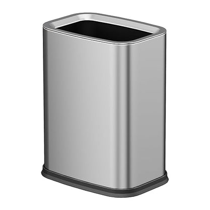 2.6 Gal Stainless Steel Bathroom Trash Can, Metal Waste Baskets
