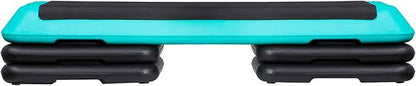 ZENY 43'' Exercise Aerobic Step Platform, Adjustable Fitness Stepper with 4 Stackable Risers, Aerobics Stepper Workout Stepper for Home Gym Cardio Strength & Training