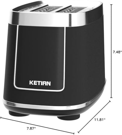Smart Toaster Touchscreen, KETIAN Automatic Electric Digital Toaster 2 Slice