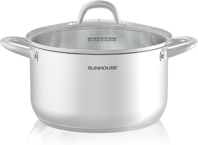 SUNHOUSE 8 Quart Stock Pot