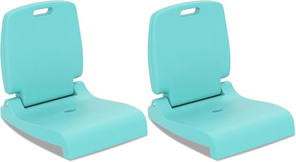 Goplus Poolside Chair for Edge of Pool, Foldable Portable Flip Seat w/Back Support & 2 Handles, Lightweight Outdoor Camping Chair for Stadium, Tailgating, Fishing, Boats, Beach (Mint Green, 2 Packs)