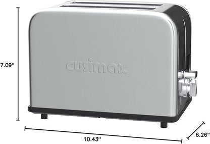 CUSIMAX Stainless Steel 2 Slice Toaster