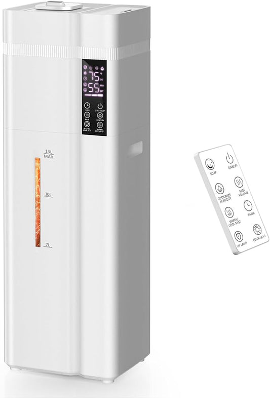 Zeova 13L/3.4Gal Humidifiers for Bedroom, Ultrasonic Warm & Cool Mist