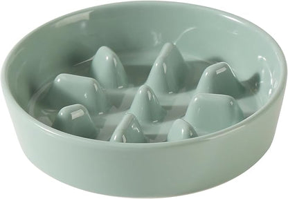 Havniva Dog Bowls Slow Feeder, Ceramic Slow Feeder Dog Bowls for Fast Eater | 1.2 Cups Dog Food Bowl Puzzle Feeder, Slow Feeding Bowls for Small & Medium Breed, Non-Slip Base, Anti-Choking