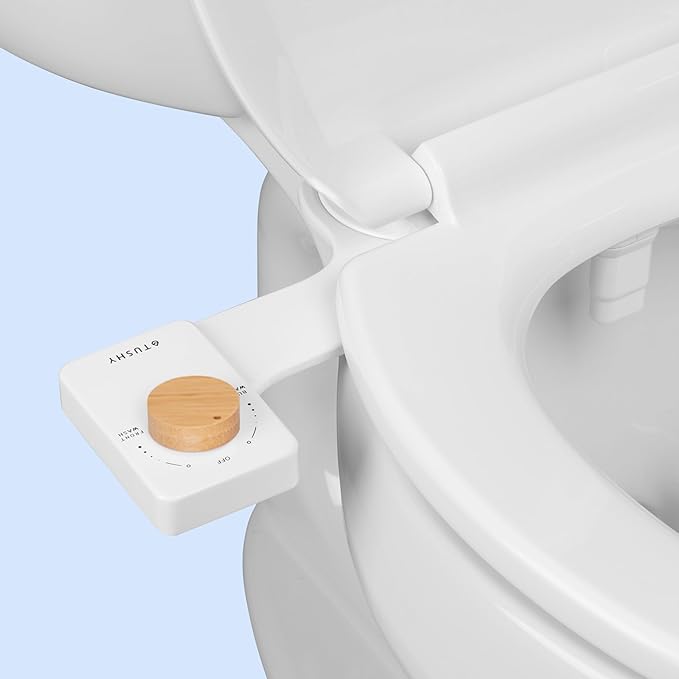 TUSHY NEW Fresh Dual Nozzle Cool Water Bidet: Ultra Slim Toilet Seat Attachment
