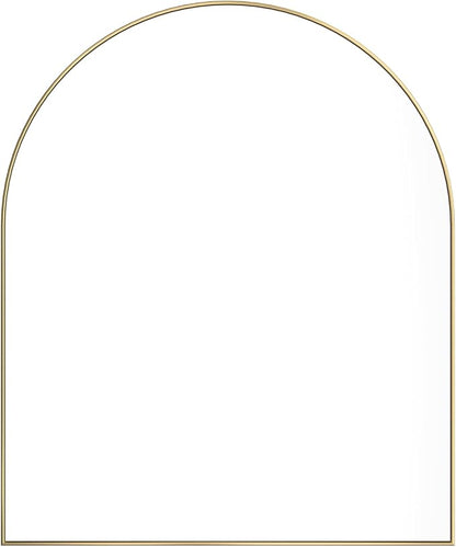 15x23 Inch Compact Gold Arched Mirror Perfect