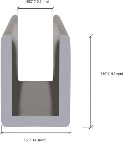 Brixwell SDCD3812BN-CCP12-XCP25 Brushed Nickel Frameless Shower Door Aluminum