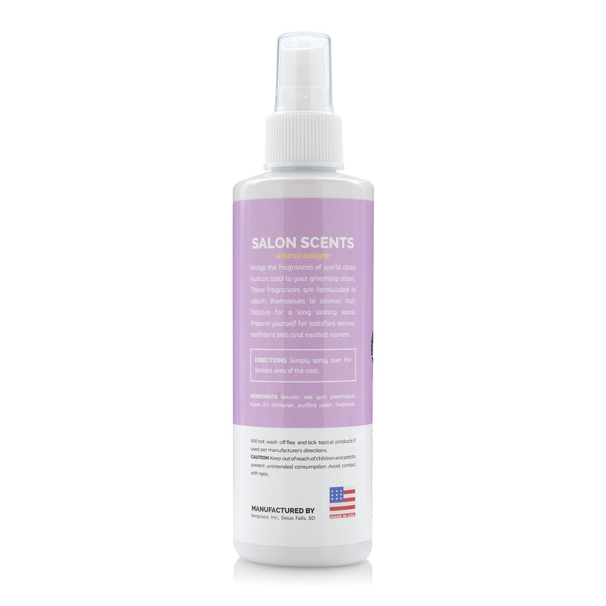 Bark2Basics Salon Scents Pet Grooming Cologne - 8 oz, Natural Professional Perfume for Dogs and Cats, Long Lasting, Deodorizing, Made in The USA (Sweet Italian Lemon)