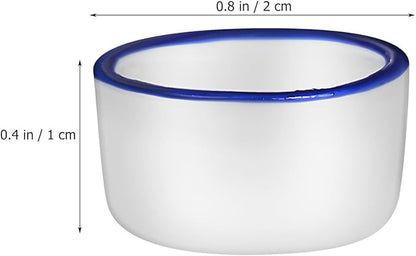 12pcs Small Ceramic Water Feeder Bowls and Spiders Mini Reptile Tank Water Containers Terrarium Basins for Small Pets