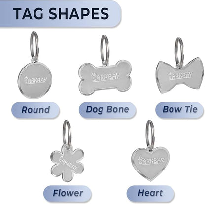 Dog Tags Personalized for Pets,Dog Name Tags QR Code,No Subscription Fees,Modifiable Pet Online Profile,Stainless Steel,No App Required,for Dogs and Cats Small,Medium,Large(Round,Small)