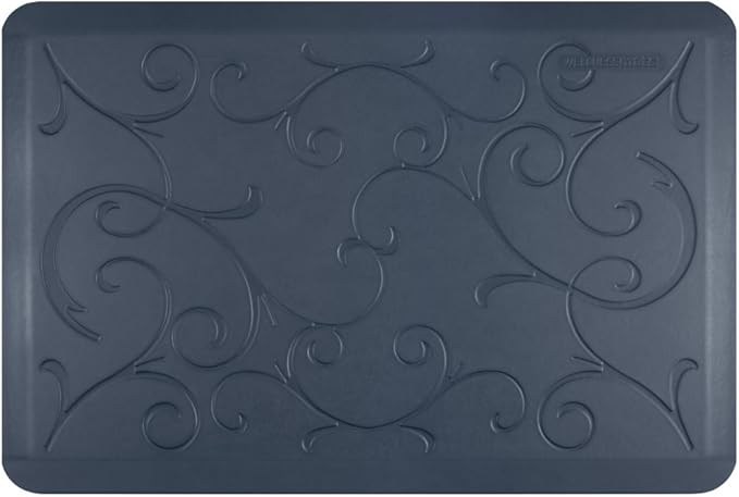 WellnessMats Bella Collection Anti-Fatigue Floor Mat, Polyurethane – Ergonomic Support Pad for Home, Kitchen, Garage, Office Standing Desk – Water Resistant - Made in USA