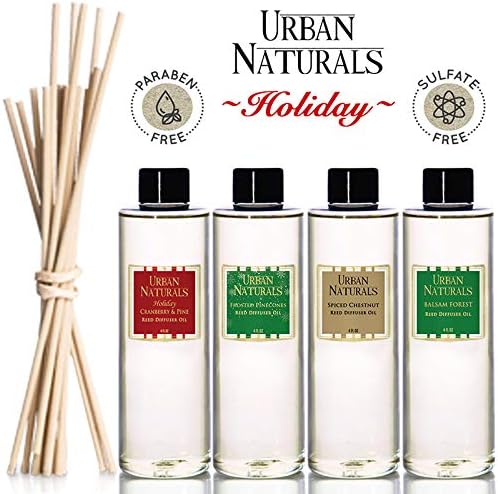 Urban Naturals Holiday Cranberry & Pine Holiday Wreath Reed Diffuser Set
