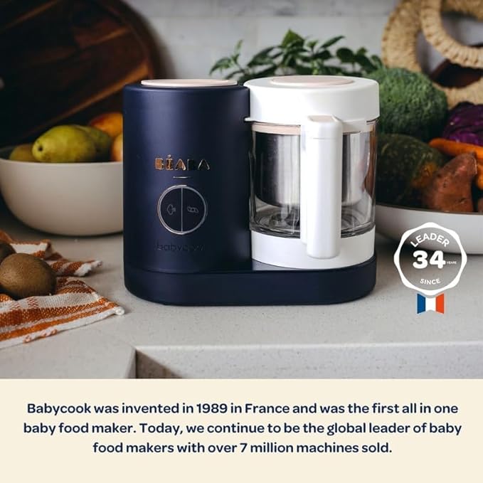 BEABA Babycook Neo Baby Food Maker | Non-Toxic Glass & Stainless Steel |