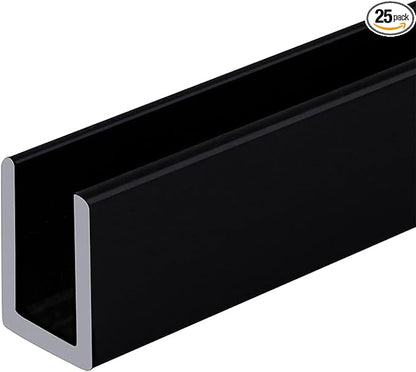 Brixwell SDCD3812MBL-CCP18-XCP25 Matte Black Frameless Shower Door Aluminum