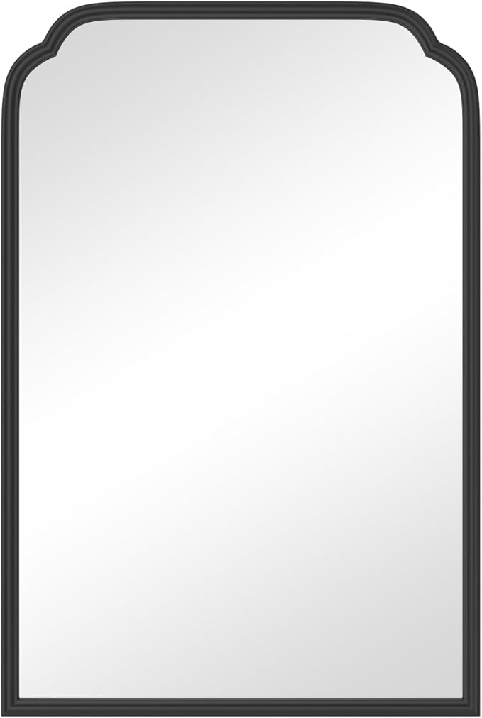 20X30 Inch Black Metal Framed Bathroom Mirror
