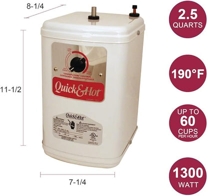 Westbrass A272HFP-62 Develosah 2-Handle Hot and Cold Water Dispenser