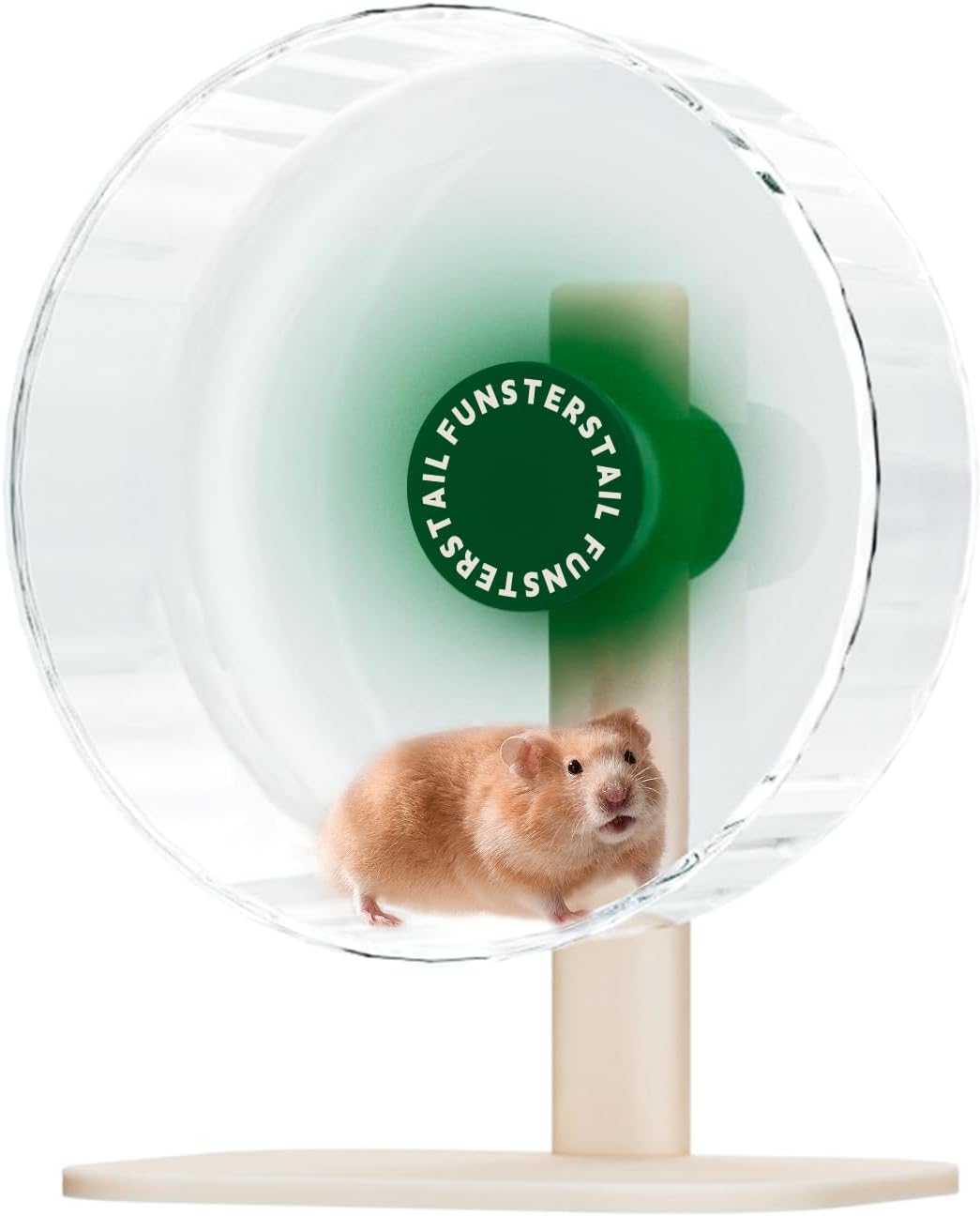 Super Silent Hamster Wheel 10.4 Inch, Magnetic Large Rat Wheel for Chinchilla, Gerbil, Guinea Pig, Cat, Mouse, Sugar Glider and Dwarf, Syrian Hamster Accessories (Avocado Green)