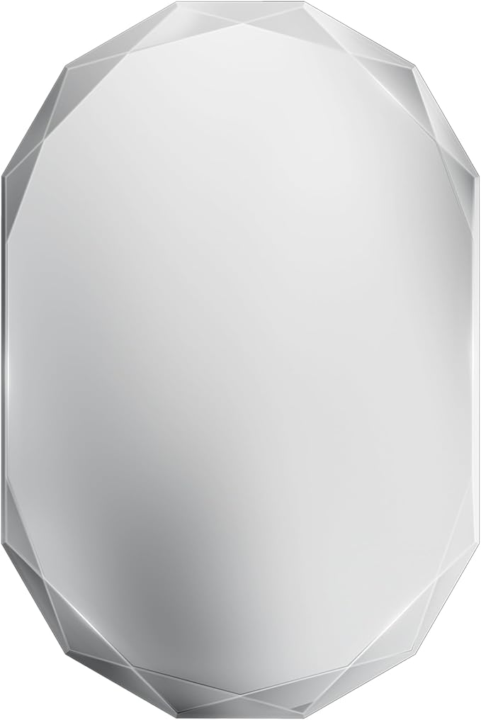 Suidia Bathroom Mirror, Frameless Bathroom Mirror