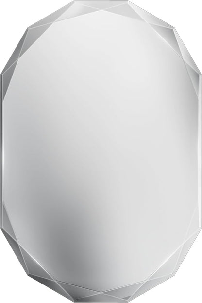 Suidia Bathroom Mirror, Frameless Bathroom Mirror