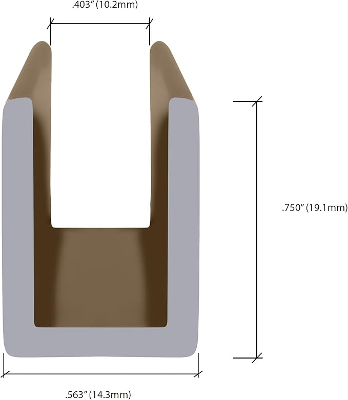 Brixwell SDCD38BBRZ-CCP12-XCP25 Brushed Bronze 3/8" Fixed Panel Shower Door