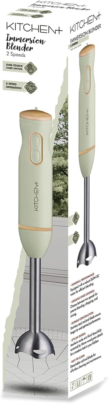 Living+ Immersion Blender Corded Hand Blender, Electric Mixer Handheld