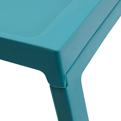 DUSNDULR 6 Pack Bed Tray Table, Foldable Laptop Desk Cute Serving Food Trays with Folding Legs & Charging Hole for Eating Reading Working (Blue)
