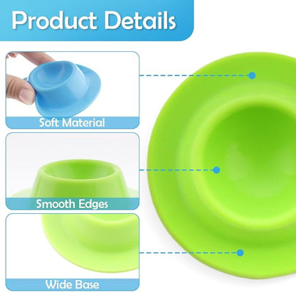 4 Pack Gecko Calcium Dish Small Reptile Food and Water Bowl Silicone Shallow Feeder for Reptile Lizard Gecko Frog Snake Turtle