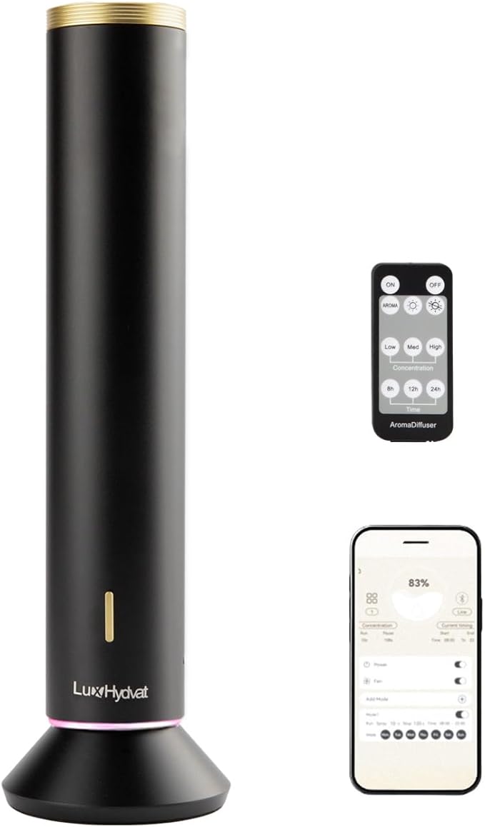 New Upgraded Waterless Scent Oil Nebulizer – Smart App & Remote Control