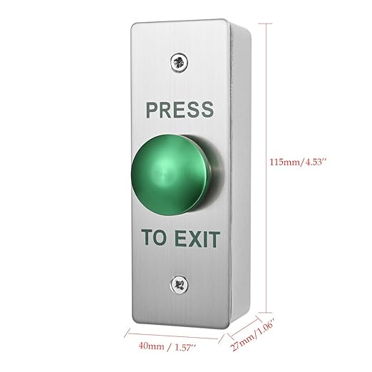 Push to Exit Button for Door Access Control Big Press Button Waterproof