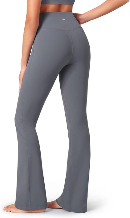 HeyNuts Harmony Flare Leggings 29"/30.5"/32.5"/34.5", High Waisted Tummy Control Wide Leg Bootcut Yoga Pants Lounge Soft