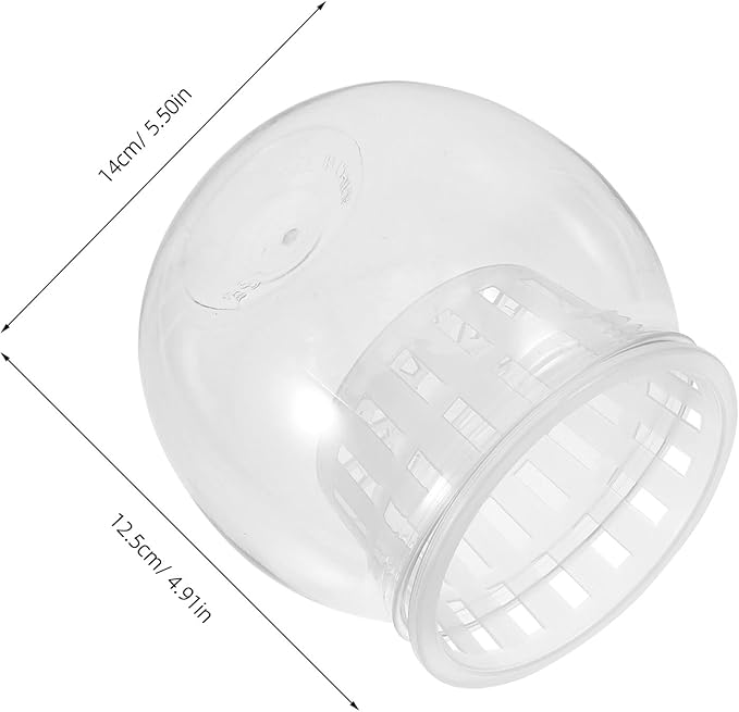 BESPORTBLE Plastic Betta Fish Aquarium Bowl with Hydroponic Basket Small Desktop Fish Tank for Living Room Table Eco-Friendly Plant Terrarium Bowl and Aquatic Pets