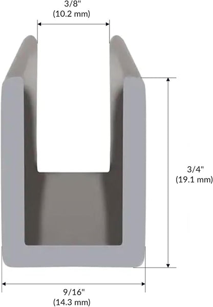 Brixwell SDCD38BN-CCP48-XCP25 Brushed Nickel 3/8" Fixed Panel Shower Door Deep
