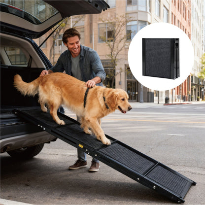 Dog Ramp For Car 71 Long & 19.3 Wide Portable Dog Ramps For Large Dogs With Non-Slip Rug Surface Dog Car Ramp For SUV Car & Truck, Folding Dog Ramp Up To 250LBS