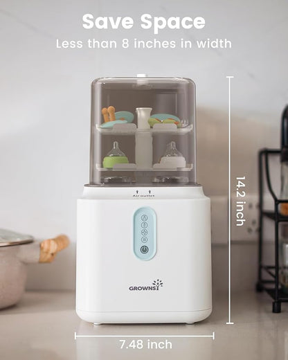 Grownsy 3 Layers Large Capacity Bottle Sterilizer and Dryer, 45% Faster
