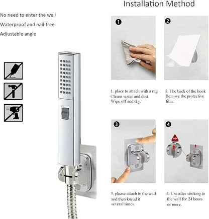 8"High Pressure Square Rain Shower Head and 2-in-1 Hand Shower.Equipped