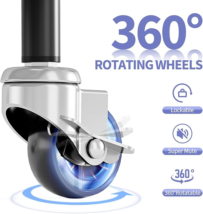 TOOLF 5-Tier Metal Rolling Cart