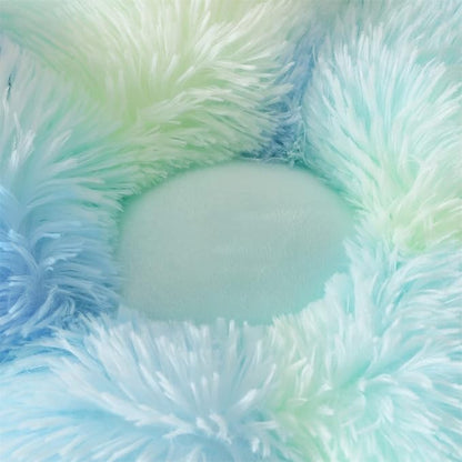 Faux Fur Pillow,Flower Shaped Throw Pillow Butt Cushion Floor Pillow,Seating Cushion,Cute Room Decor & Plush Pillow for Bedroom Sofa Chair (19.7 Inches, Mint Green)