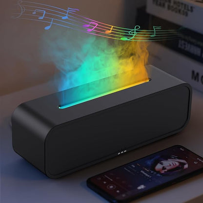 Essential Oil Diffuser, Music Sync Fire Flame Aromatherapy Diffuser, 250ml Cool