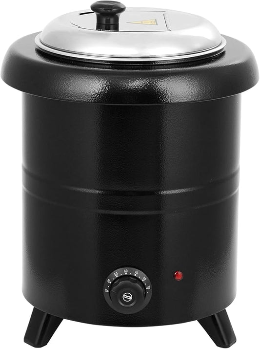 Commercial Electric Soup Kettle Warmer – 10L/11Qt Stainless Steel Pot