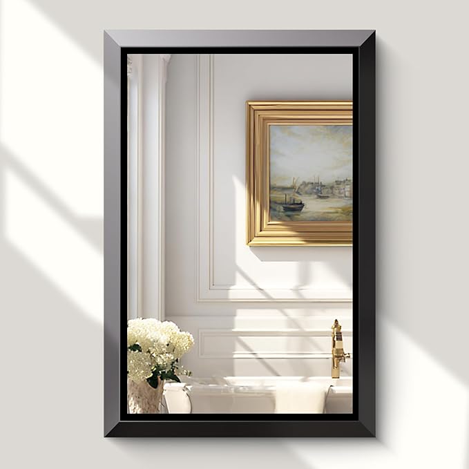 USHOWER Bathroom Mirror, 24x36 Rectangular Mirrors