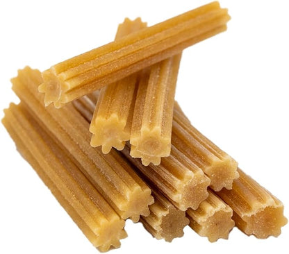EcoKind Pet Treats Premium Gold Peanut Butter Flavored Churro Chews | All Natural Himalayan Yak Cheese Dog Chew for Small to Large Dogs | Keeps Dogs Busy & Enjoying Indoors & Outdoor Use (20 Sticks)
