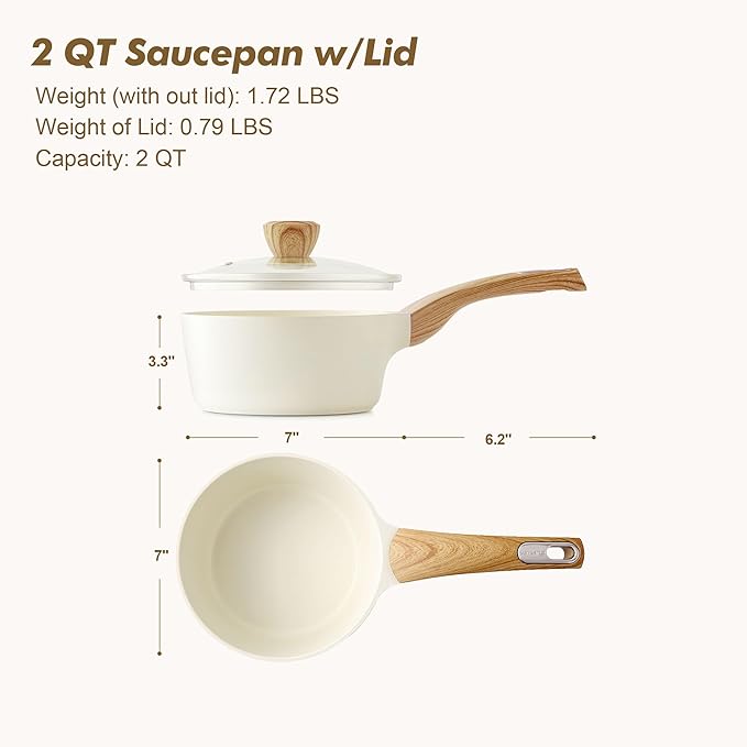 SENSARTE Ceramic Nonstick Sauce Pan
