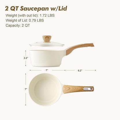 SENSARTE Ceramic Nonstick Sauce Pan