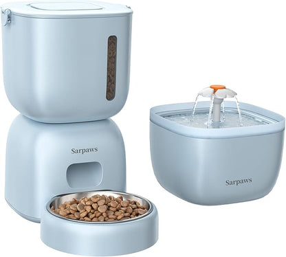 Automatic Cat Feeder and Water Dispenser FW1, Wire or Battery Cat Food