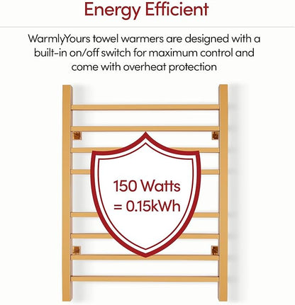 WarmlyYours Heated Towel Rack for Bathroom