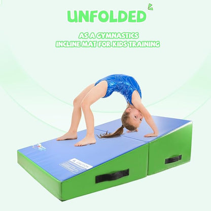 Kangaroo Hoppers Incline Gymnastics Mat, Skill Training, Home Gym Exercise