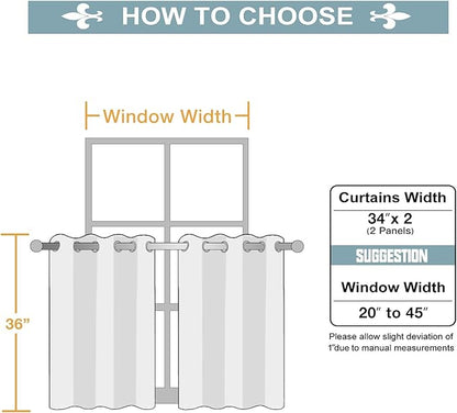 ChrisDowa Small Window Curtains